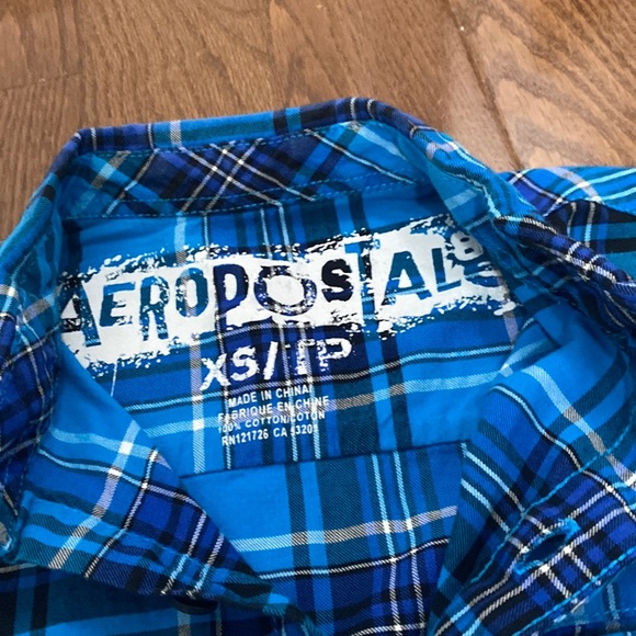 Aeropostale button down checkered shirt - Picture 4 of 7